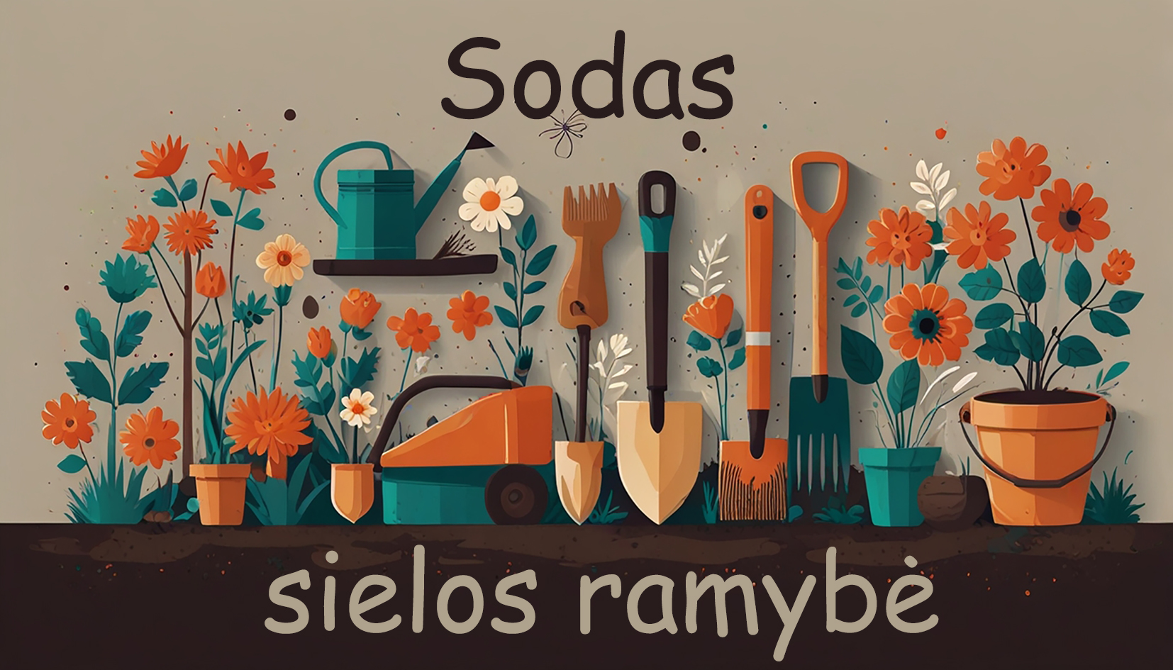 Leonardo_Lightning_XL_Flat_illustration_of_gardening_tools_flo_3