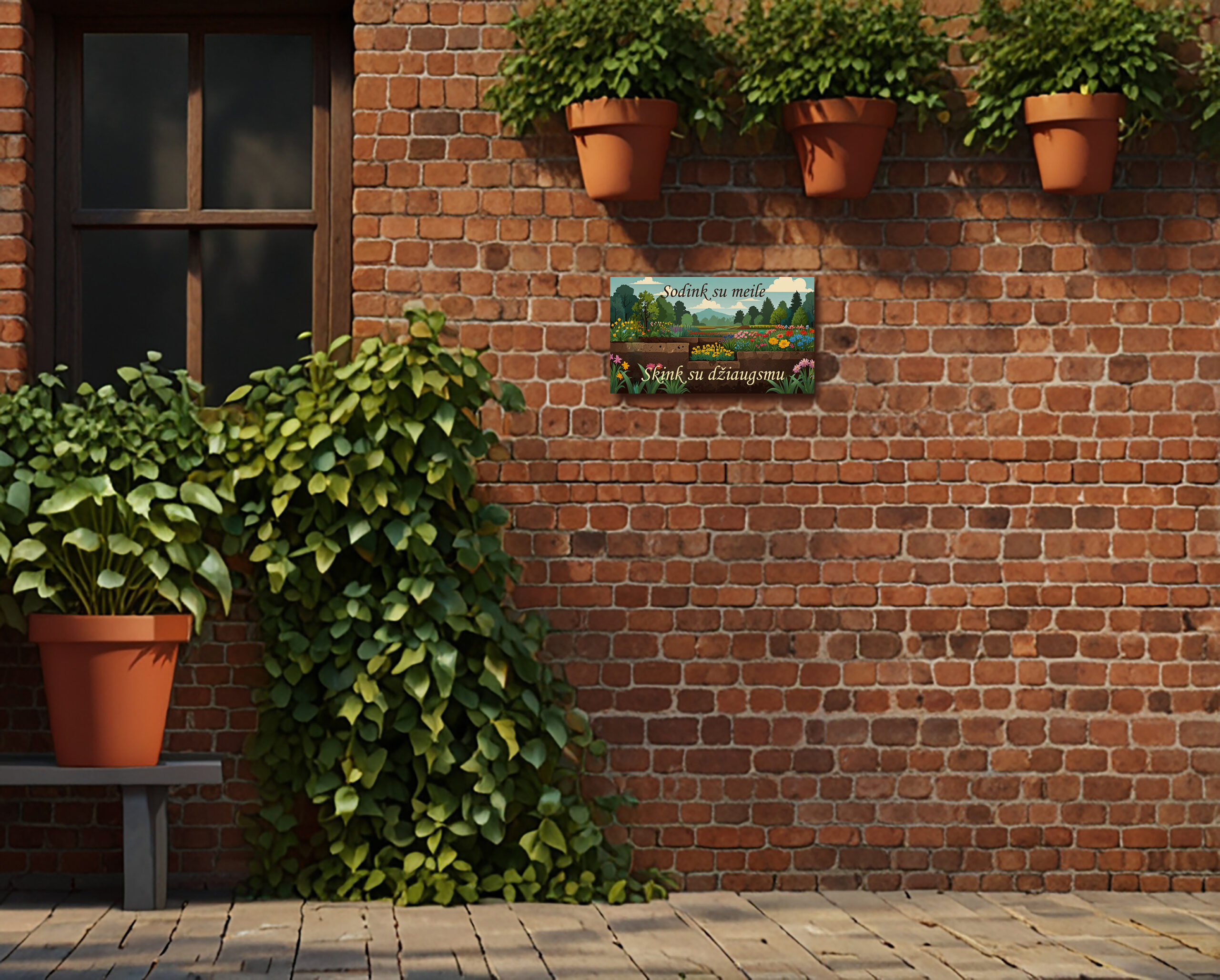 Leonardo_Lightning_XL_Realistic_garden_scene_with_a_red_brick_3