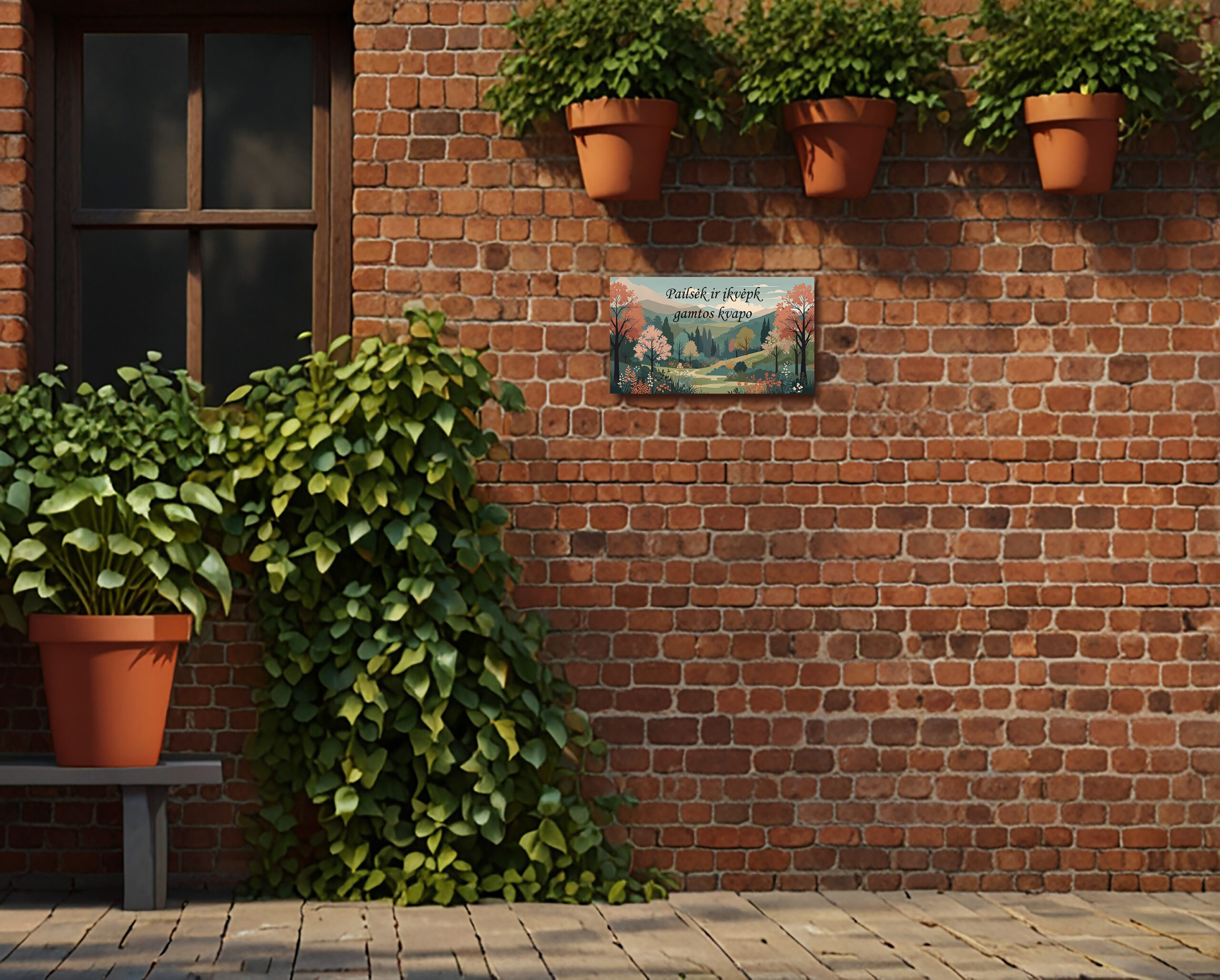 Leonardo_Lightning_XL_Realistic_garden_scene_with_a_red_brick_3rtrf